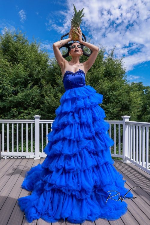 AlkeBULANPrints Product: Blue Elegance Gown 2