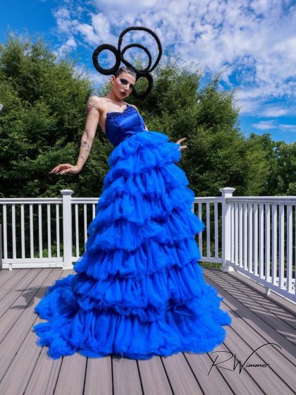 AlkeBULANPrints Product: Blue Elegance Gown