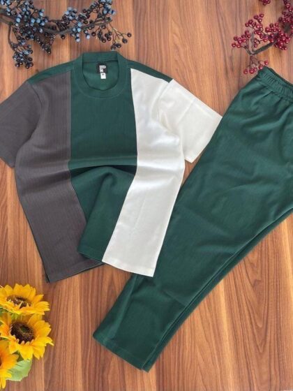 Unisex Color-Block Leisure Set