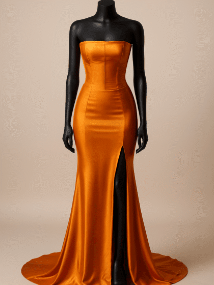 Satin Evening Gown