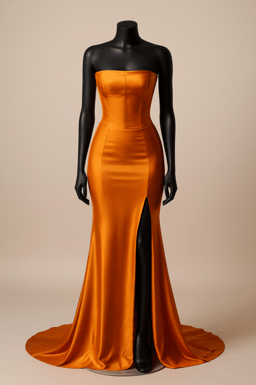 Satin Evening Gown